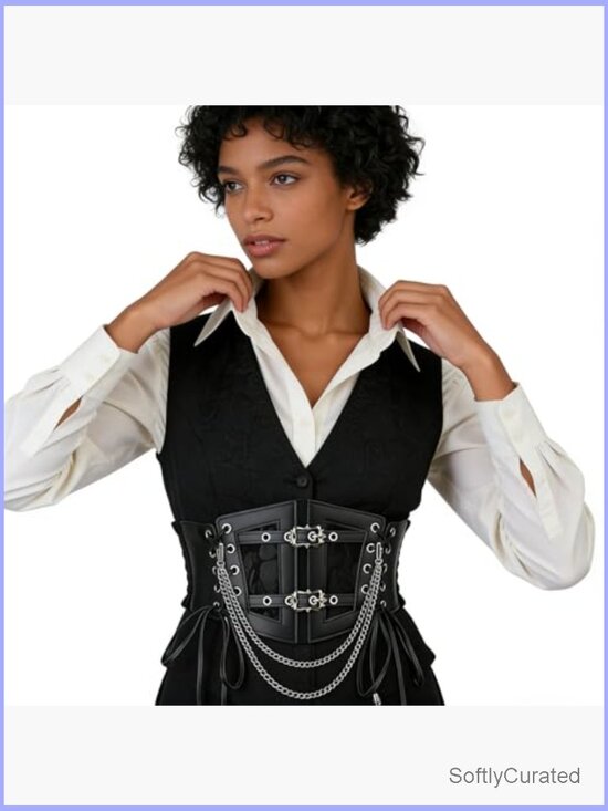 Underbust Corset Belt – Wide Lace-up Waist Cincher for Cosplay & Daily Wear main image 7